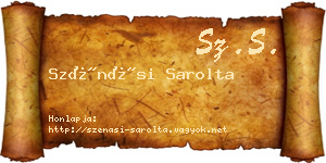 Szénási Sarolta névjegykártya