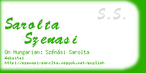 sarolta szenasi business card
