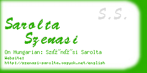 sarolta szenasi business card